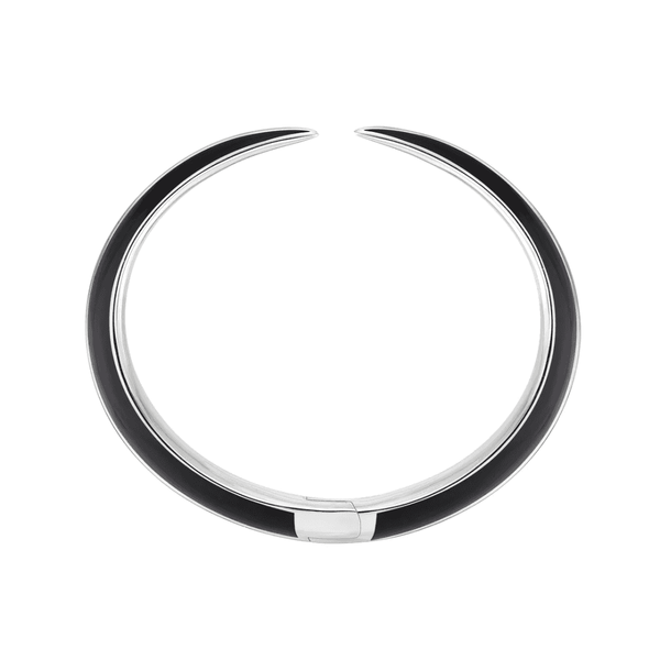 Sabre Deco Silver and Ceramic Cuff Bangle