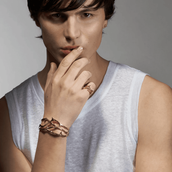 Rose Thorn Yellow Gold Vermeil Small Cuff