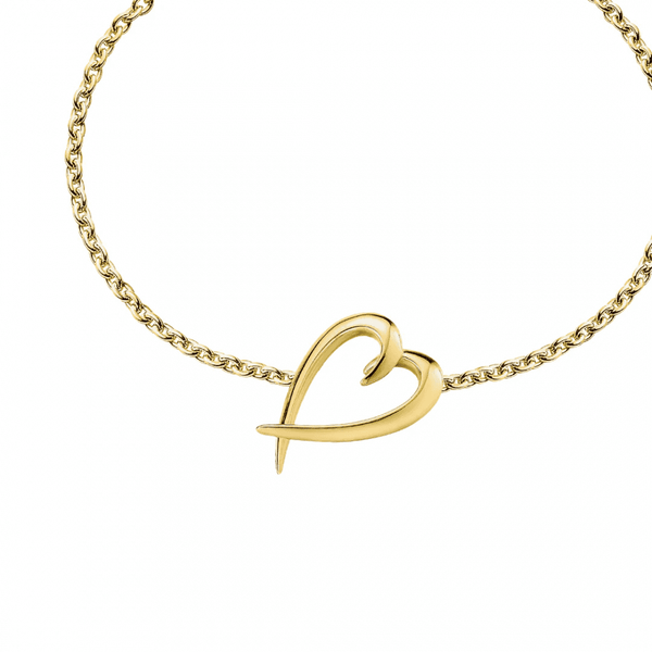 Yellow Gold Vermeil Hook Heart Bracelet
