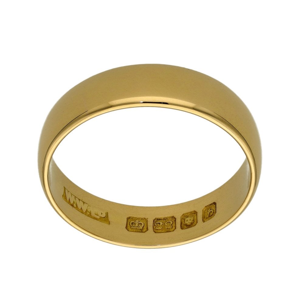 22ct Rose Gold Wedding Ring - 6.4g - Size S - 5.5mm