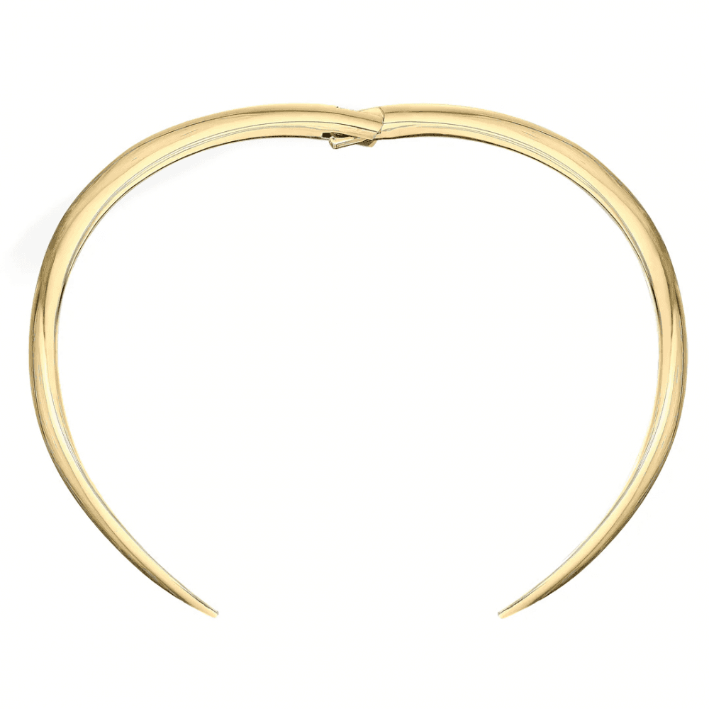 Sabre Deco Torque Necklace in Yellow Gold Vermeil
