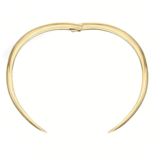 Sabre Deco Torque Necklace in Yellow Gold Vermeil