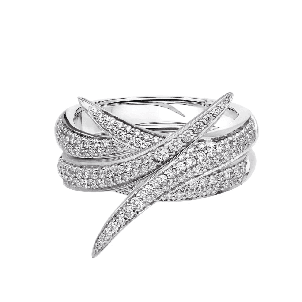 Entwined Inward Wedding Ring - Platinum & 0.56ct Diamond