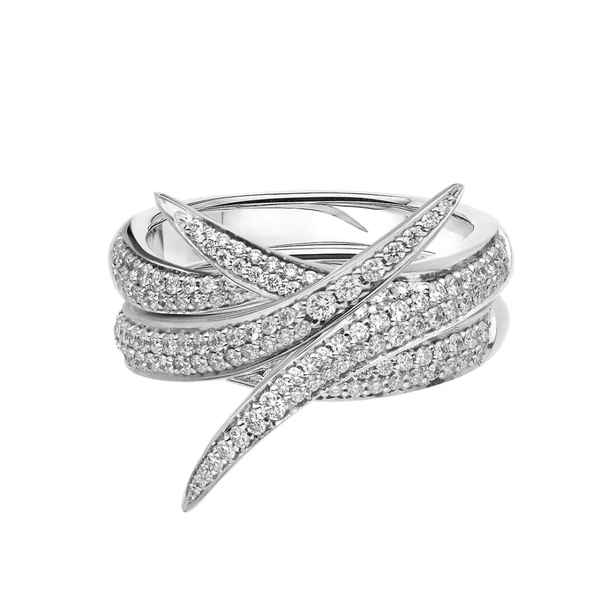 Entwined Inward Wedding Ring - Platinum & 0.56ct Diamond