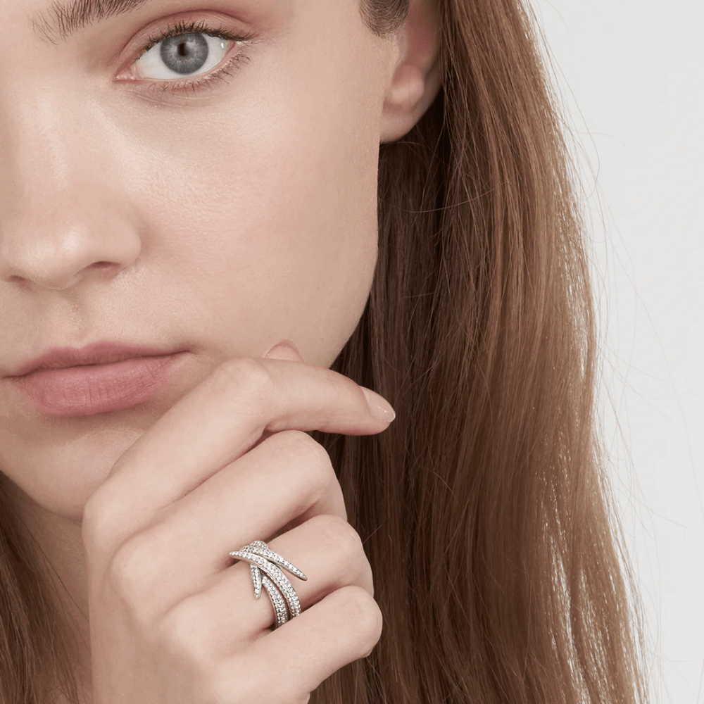 Entwined Inward Wedding Ring - Platinum & 0.56ct Diamond