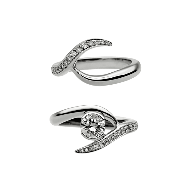 Entwined Inward Engagement Ring - Platinum & 0.50ct Diamond