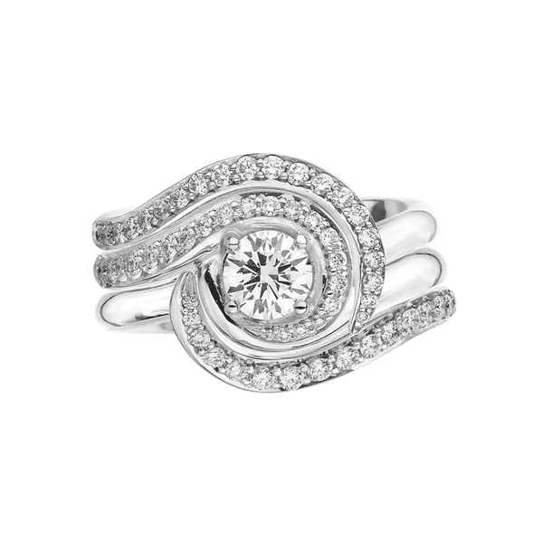Entwined Engagement Ring - 18ct White Gold & 0.50ct Diamond