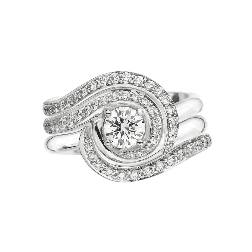 Entwined Wedding Ring - Platinum - 0.15ct Diamond
