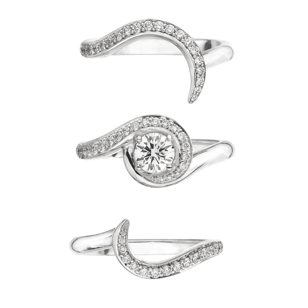 Entwined Wedding Ring - Platinum - 0.15ct Diamond
