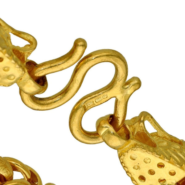Gents Fine Yellow Gold 24" Byzantine Dragon Chain - 91.3g