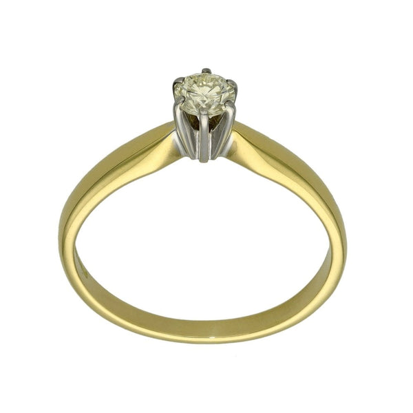 Ladies 18ct Yellow Gold Diamond Engagement Ring - 0.27ct