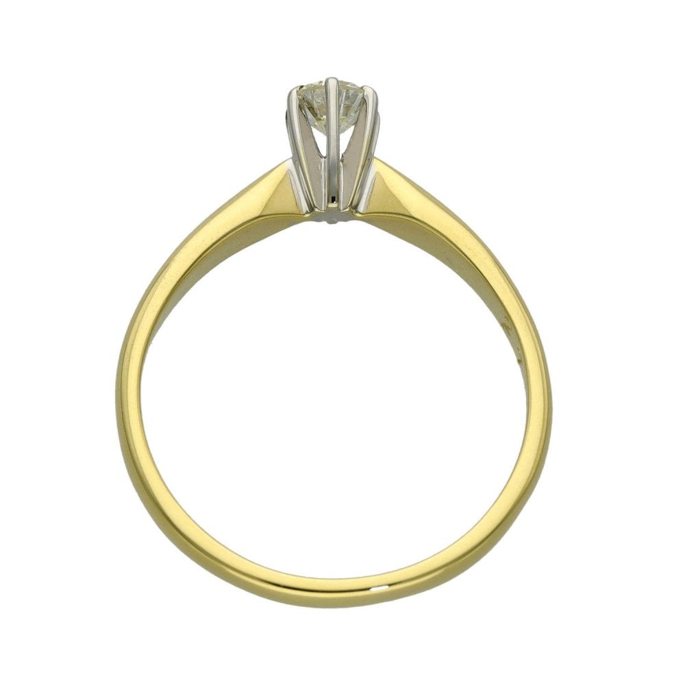 Ladies 18ct Yellow Gold Diamond Engagement Ring - 0.27ct
