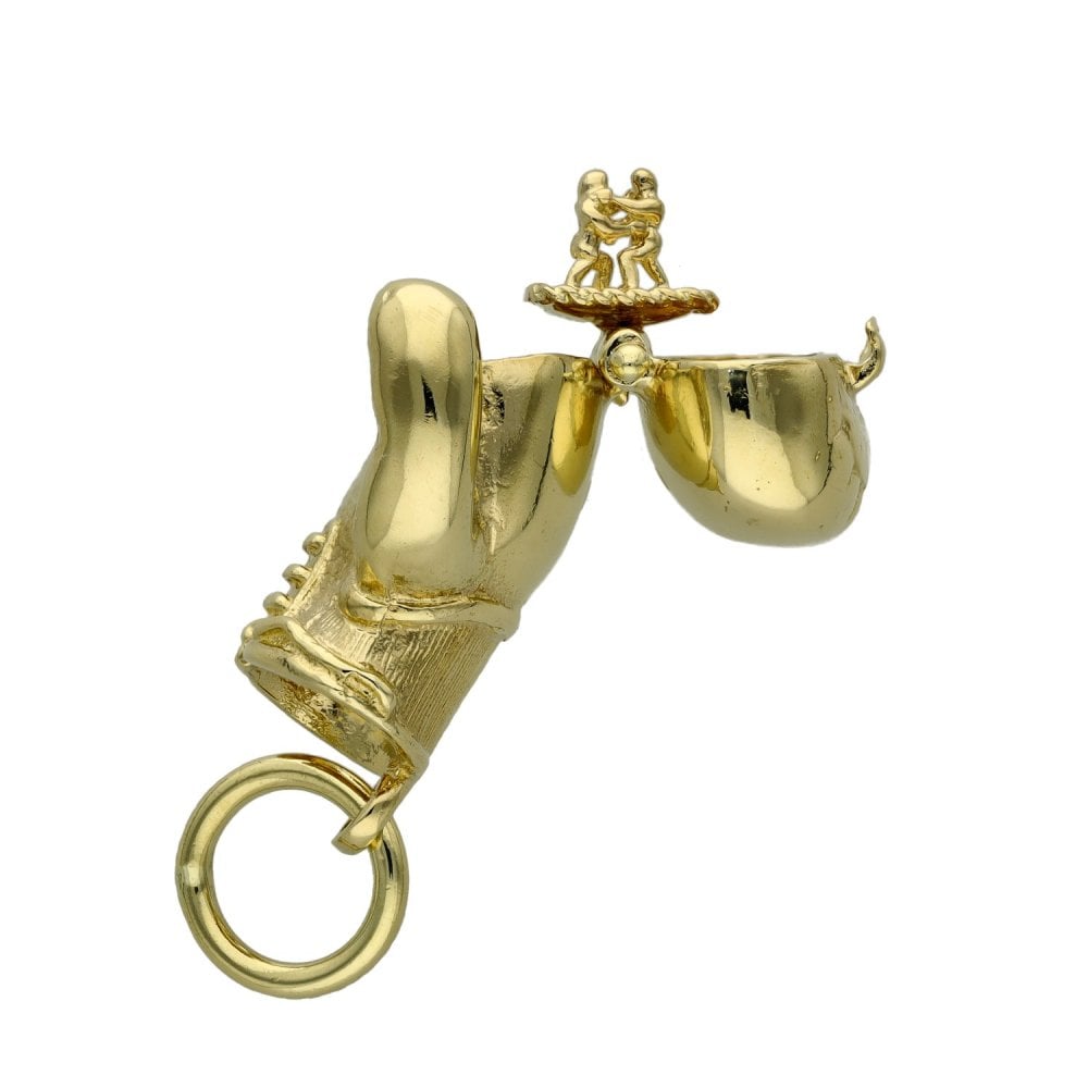 9ct Yellow Gold Boxing Glove Pendant - 14.1g