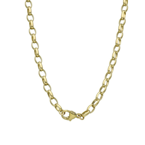 9ct Yellow Gold Crucifix & Belcher Chain - 20"