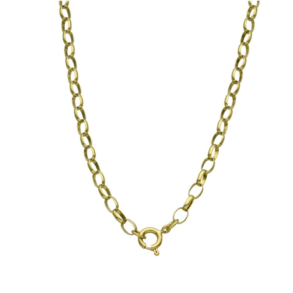 9ct Yellow Gold Belcher Chain - 18" - 7.3g