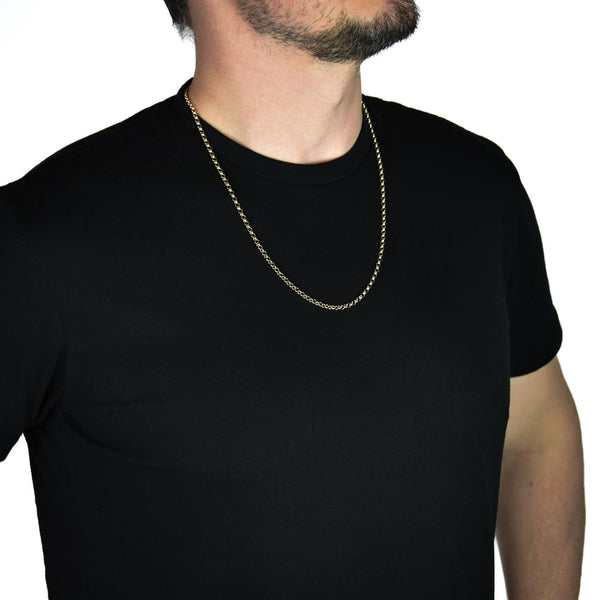 9ct Yellow Gold Belcher Chain - 24" - 12.5g