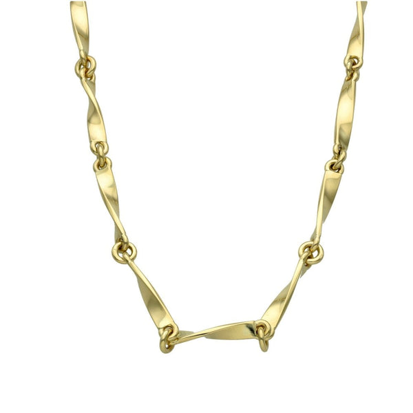 9ct Yellow Gold Fancy Twist Link Chain - 18" -  27.7g