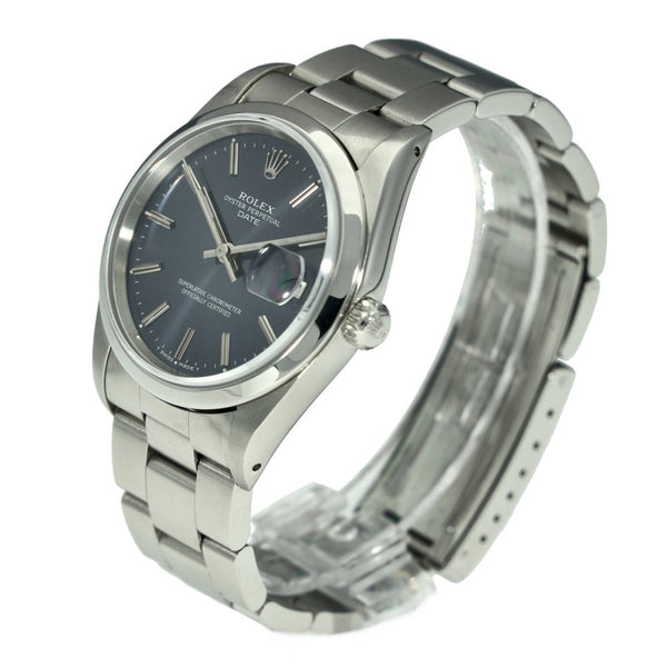 Date 15200 - Mens Watch - Blue Dial - 34mm - 1991