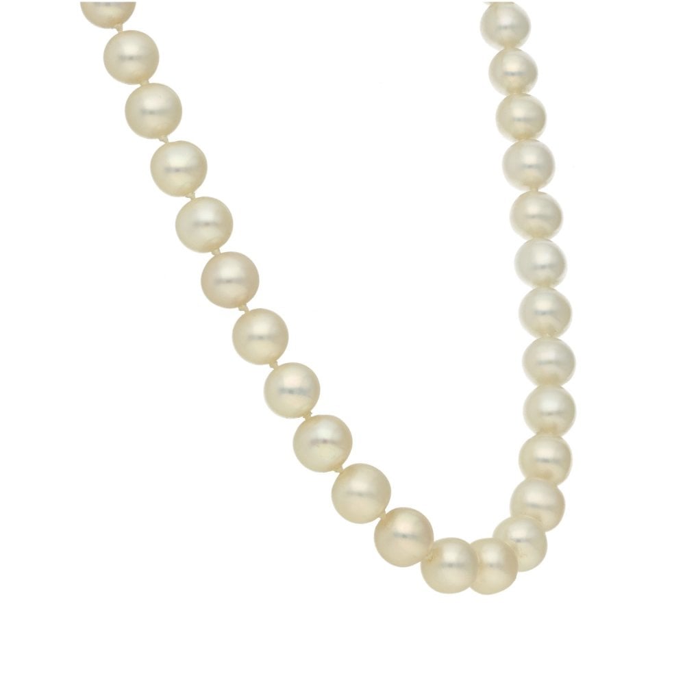 9ct Yellow Gold Pearl Necklace - 16"