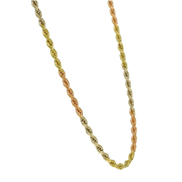 9ct Multi Gold Rope Chain - 18.0g - 24"