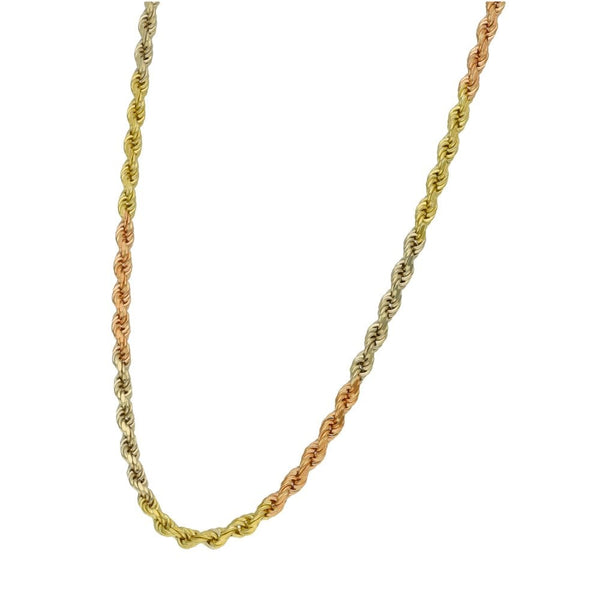 9ct Multi Gold Rope Chain - 18.0g - 24"