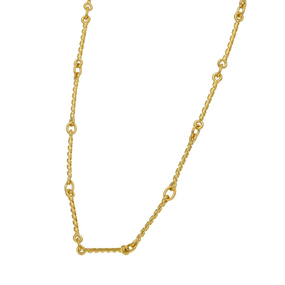 9ct Yellow Gold Fancy Link Necklace - 22" - 11.5g