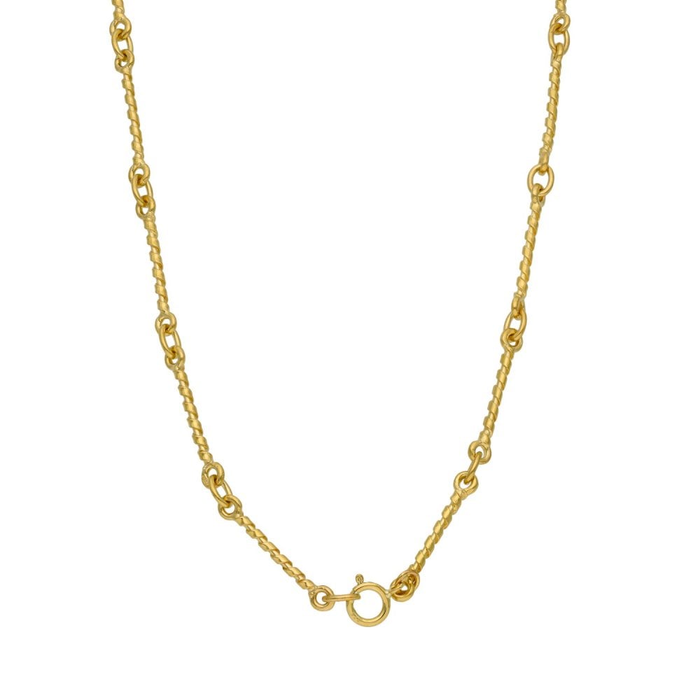 9ct Yellow Gold Fancy Link Necklace - 22" - 11.5g