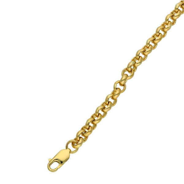 9ct Yellow Gold Round Belcher Link Bracelet - 19.4g - 8.5"