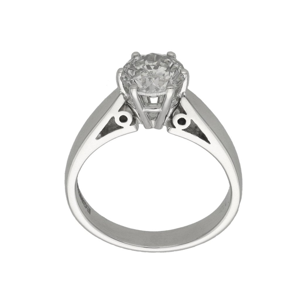 18ct White Gold Diamond Engagement Ring - 1.02ct - Size I