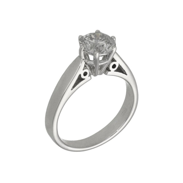 18ct White Gold Diamond Engagement Ring - 1.02ct - Size I