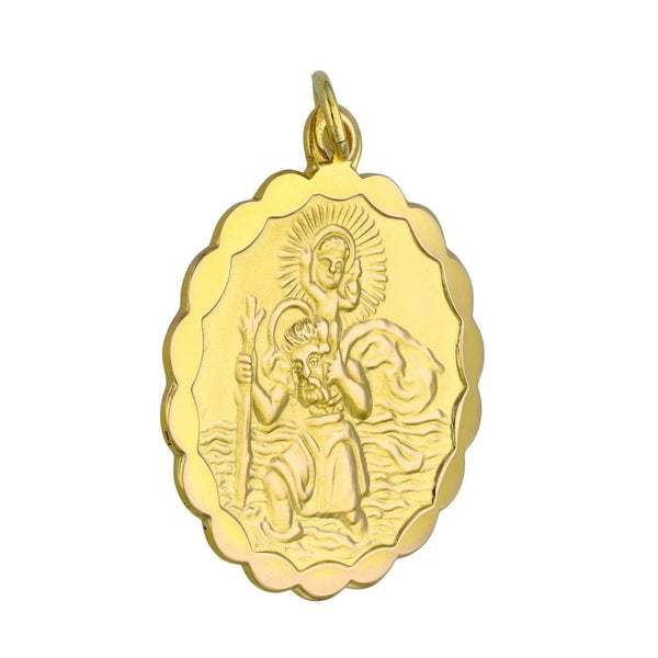 9ct Yellow Gold St. Christopher Pendant - 4.4g