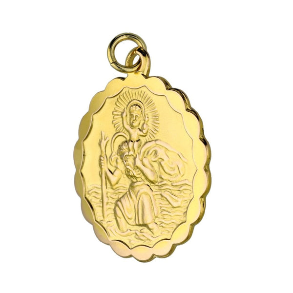 9ct Yellow Gold St. Christopher Pendant - 4.4g