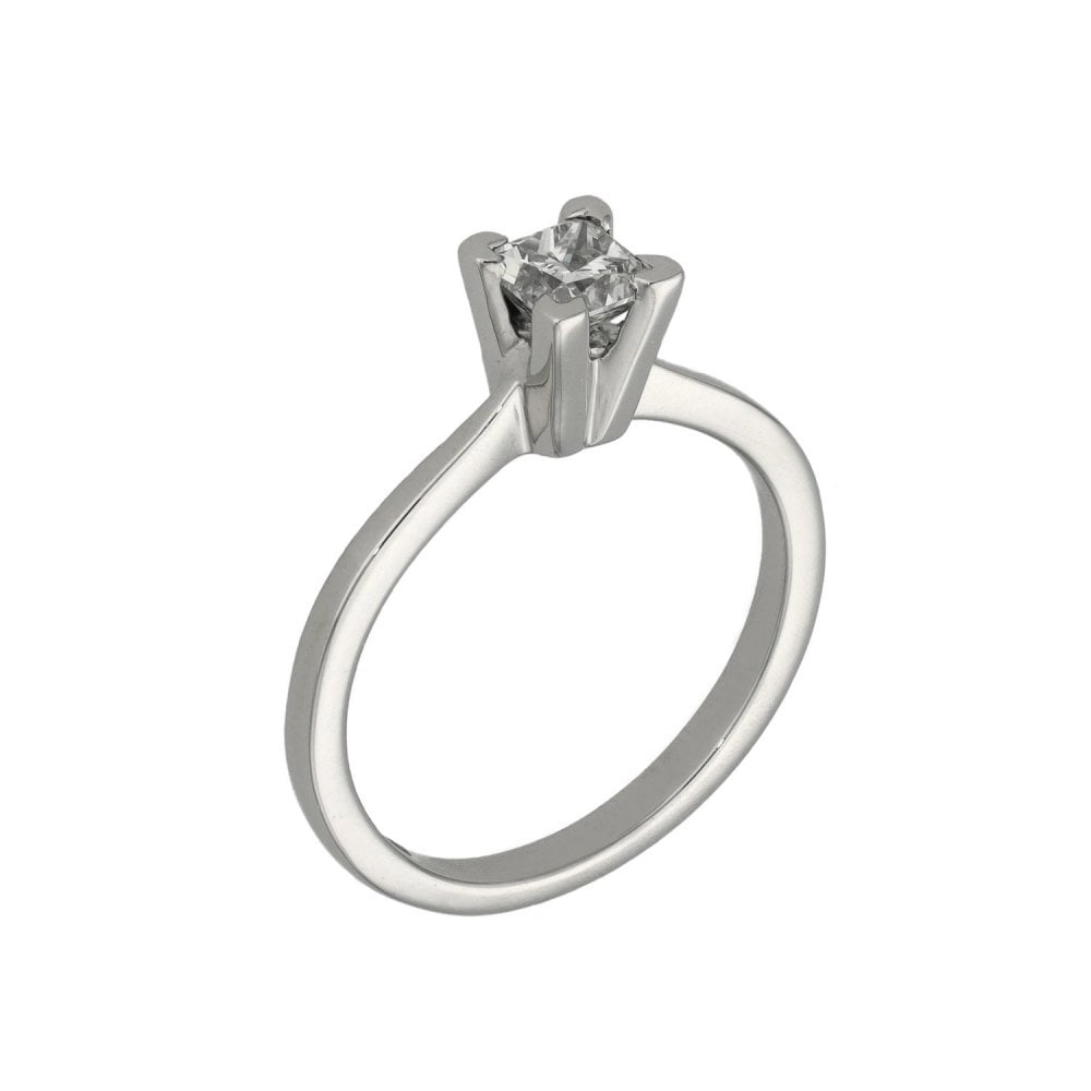 Platinum Princess Cut Diamond Engagement Ring - 0.36ct