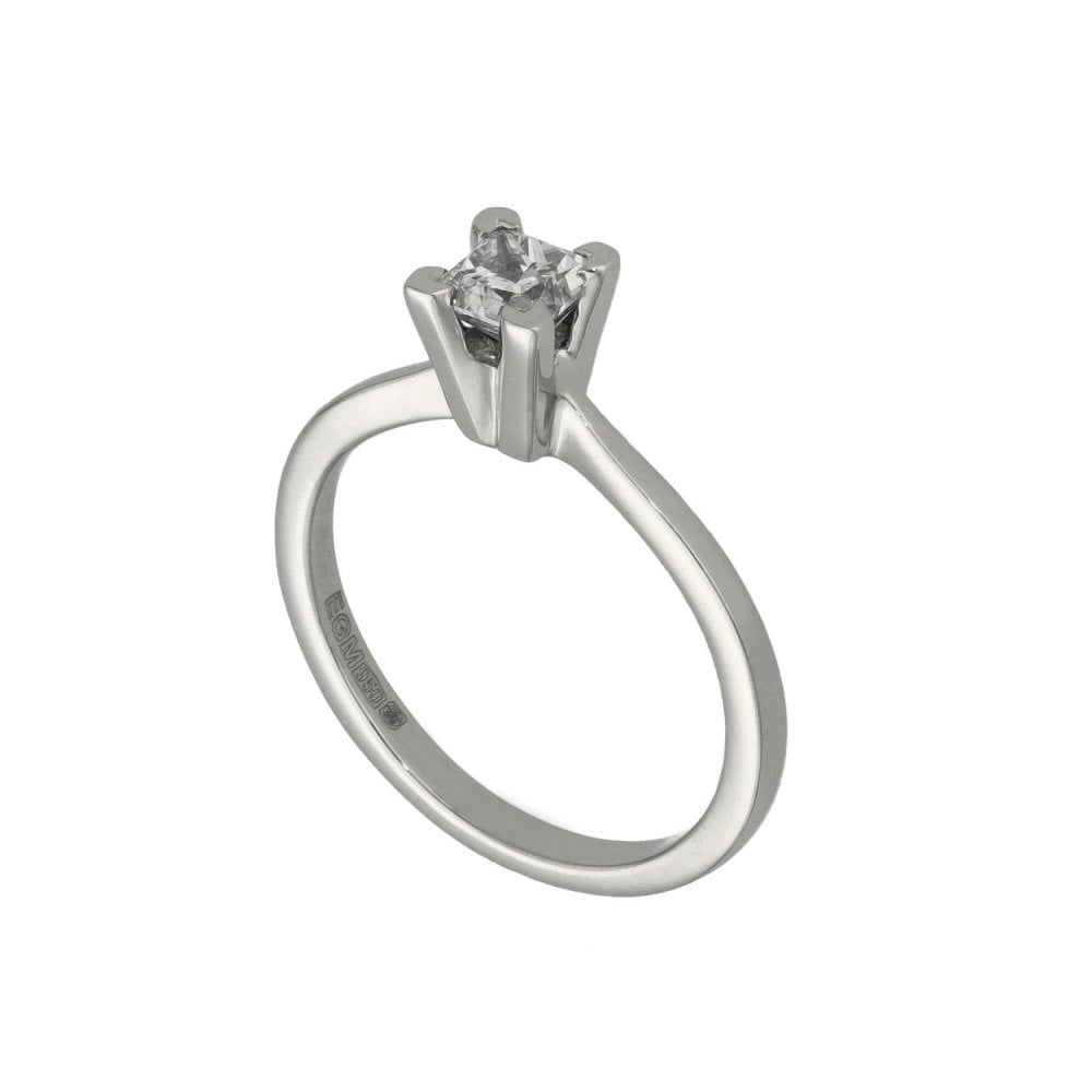 Platinum Princess Cut Diamond Engagement Ring - 0.36ct