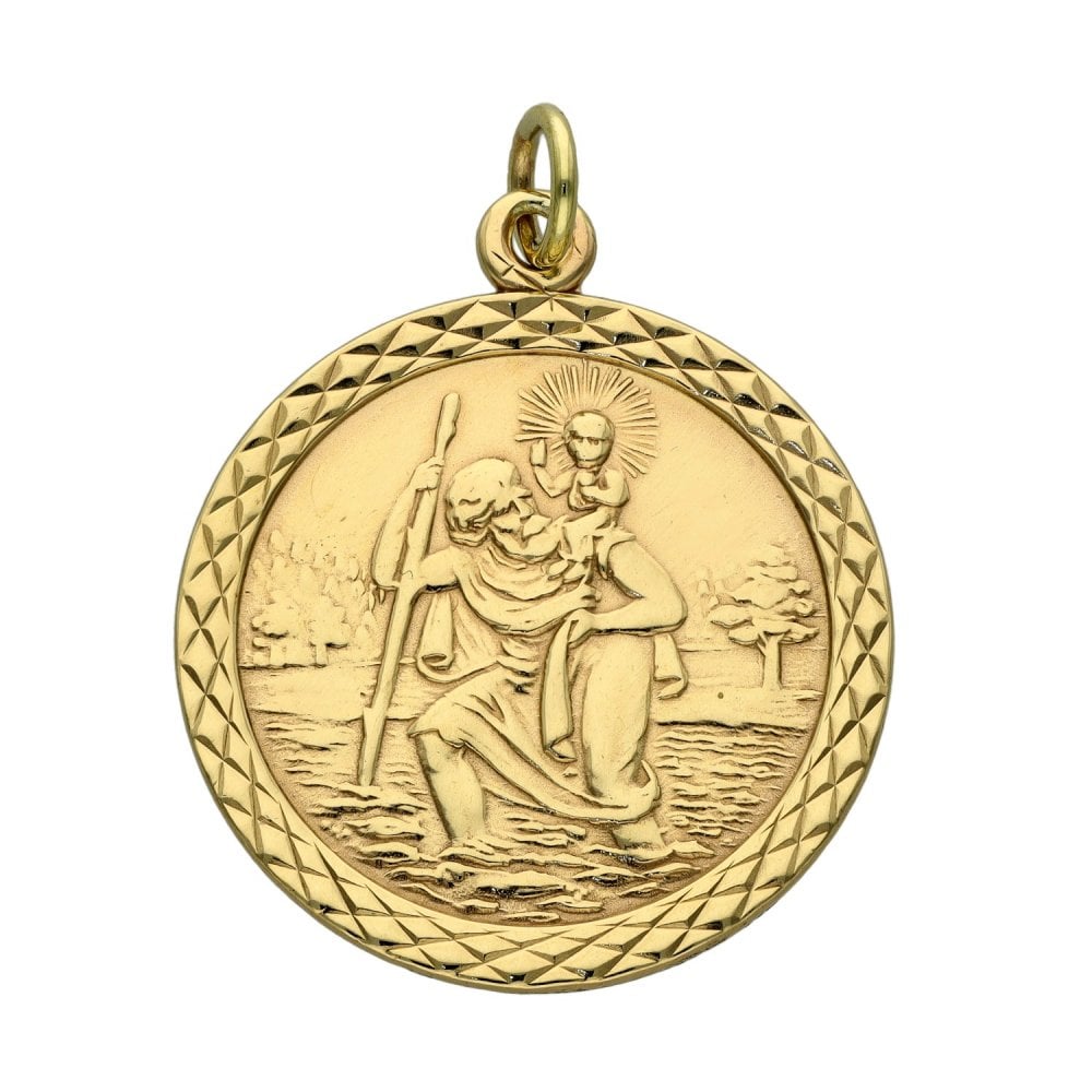 9ct Yellow Gold St. Christopher Pendant - 5.4g