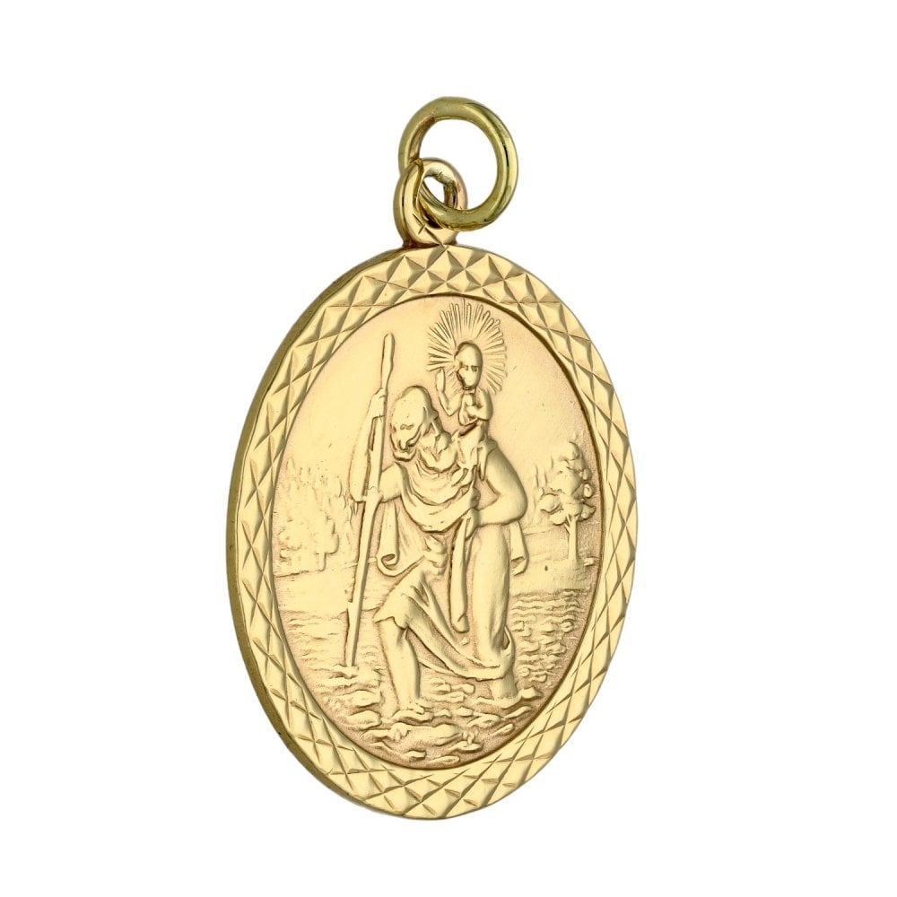 9ct Yellow Gold St. Christopher Pendant - 5.4g