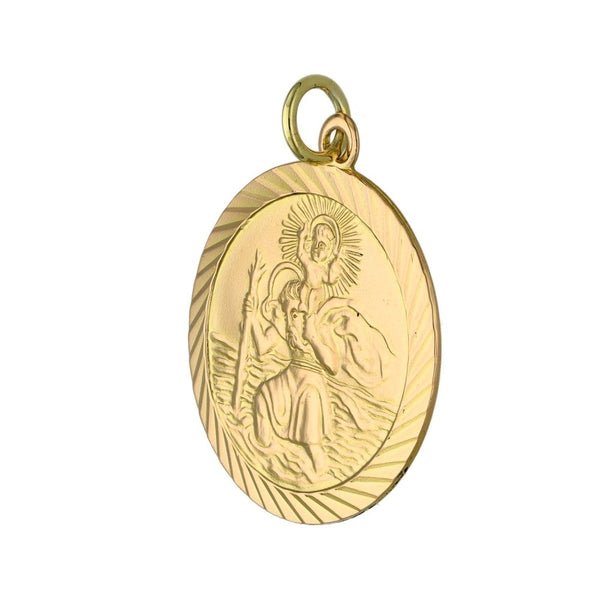 9ct Yellow Gold St. Christopher Pendant - 4.1g