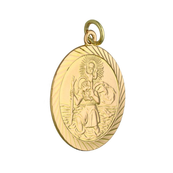 9ct Yellow Gold St. Christopher Pendant - 4.1g