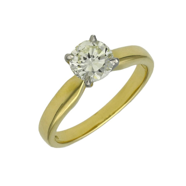 18ct Gold Certified Diamond Solitaire Engagement Ring - 1.00ct