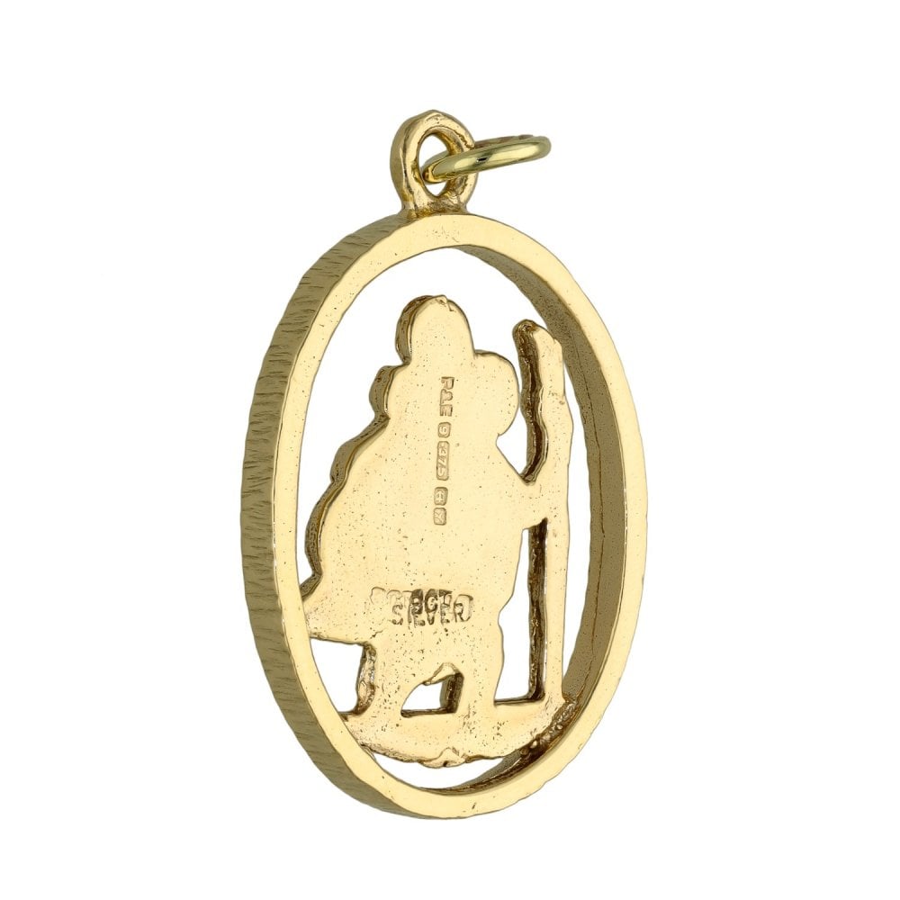 9ct Yellow Gold Open St. Christopher Pendant - 5.5g
