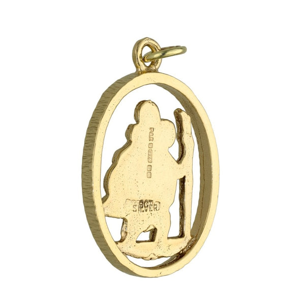 9ct Yellow Gold Open St. Christopher Pendant - 5.5g