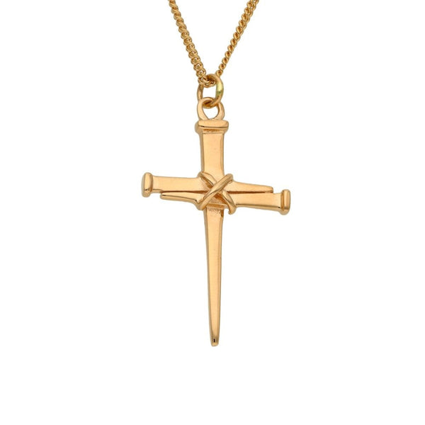 Ladies 9ct Rose Gold Cross & Chain - 18"