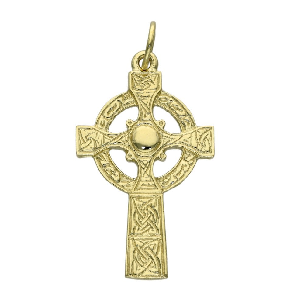 9ct Yellow Gold Celtic Cross Pendant- 3.5g