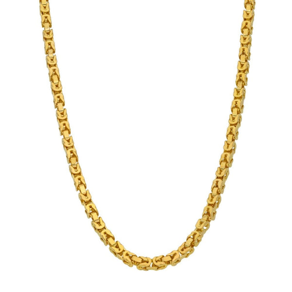 Ladies 9ct Yellow Gold Byzantine Chain - 18" - 20.9g