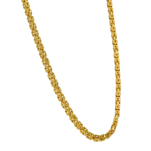 Ladies 9ct Yellow Gold Byzantine Chain - 18" - 20.9g