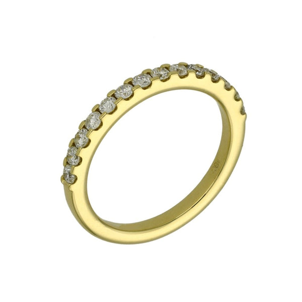 18ct Yellow Gold Diamond Set Wedding Band - 0.50ct - Size M