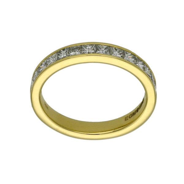 18ct Yellow Gold Diamond Set Wedding Band - 1.00ct - Size M