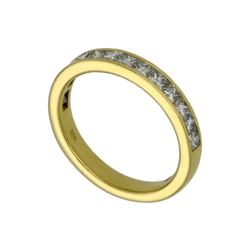 18ct Yellow Gold Diamond Set Wedding Band - 1.00ct - Size M