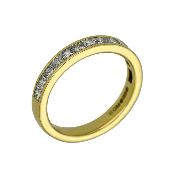 18ct Yellow Gold Diamond Set Wedding Band - 1.00ct - Size M
