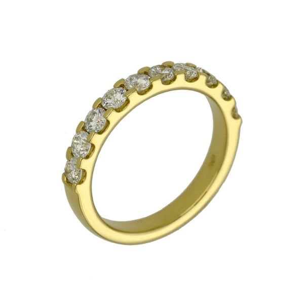 18ct Yellow Gold Diamond Set Wedding Band - 1.00ct - Size M